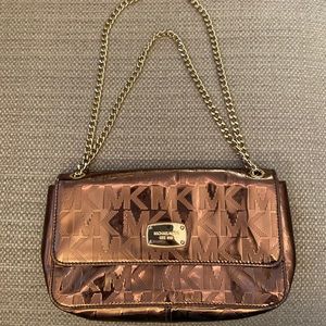 Michael Kors Rose gold metallic crossbody